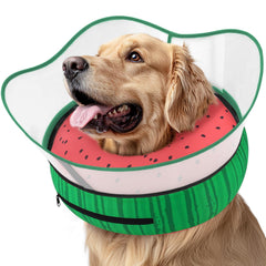 Supet raised inflatable dog cone collar with donut design for gentle protection