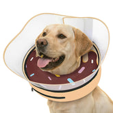 Supet raised inflatable dog cone donut design protects wounds while keeping vision open.