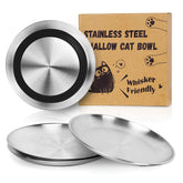 Supet stainless steel cat bowls 4-piece set for daily use and durability.