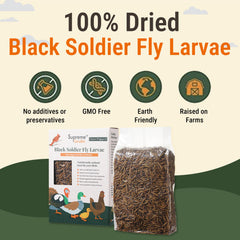 Supreme Grubs protein-rich chicken treat product image; supports healthy poultry nutrition