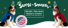 SurgiSnuggly back‑opening design enabling easy on‑and‑off after surgery