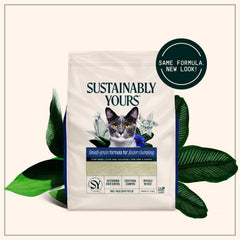 Sustainably Yours natural cat litter texture highlights tiny grains for gentle digging.