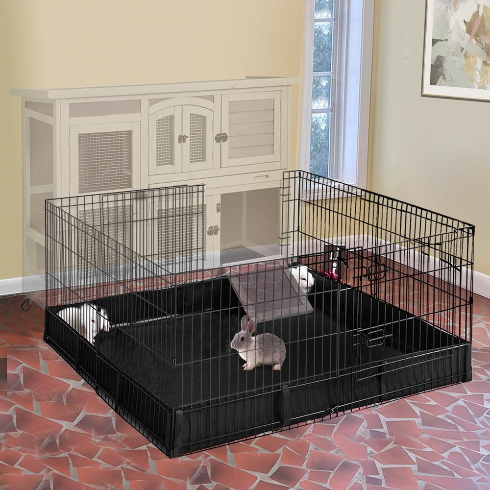 Suumerpety Rabbit Playpen front doors for easy feeding and bonding
