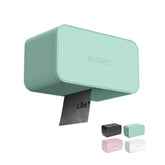 SVD.PET wall-mounted dog poop bag dispenser with spearmint finish, ready for outdoor use.