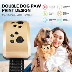 Svtrat bark collar training modes display shows four options for quieting barking