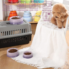 Sweejar porcelain dog bowl with non-slip base keeps meals steady.