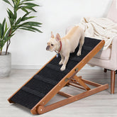 SweetBin dog ramp for bed with foldable design and six-height settings for easier bed access.