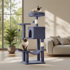 Sweetcrispy 44 Inch Cat Tree base: stable foundation for playful cats.