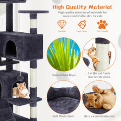Sweetcrispy cat tree condo close-up highlighting cozy private hideouts for pets.