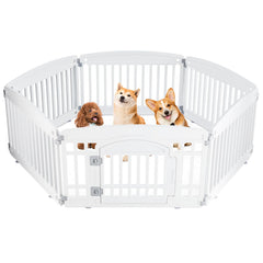 Sweetcrispy dog playpen 6-panel assembly for quick indoor setup and safe play