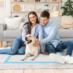 Sweetcrispy leak-proof puppy pad close-up highlighting spill prevention for clean floors