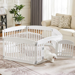 Sweetcrispy playpen door-lock system keeps pets secure during outdoor use