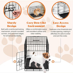 Sweetcrispy crate with secure locking mechanism for reliable training containment.