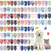Sweetude floral dog bandanas bulk collection, front view for versatile styling.