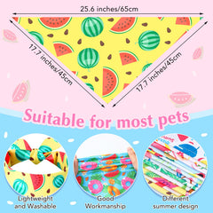 Sweetude palm leaves-pattern dog bandana ideal for festive photoshoots and cute outfits.