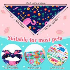Sweetude Hawaiian dog bandana with watermelon motif for cheerful summer outings.