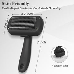 Swihauk ergonomic TPR handle provides comfortable grooming sessions.