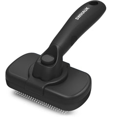 Swihauk self-cleaning slicker brush for dogs and cats deshedding gently.