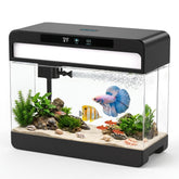 Swimsync 3-gallon starter tank with lid for easy feeding and learning.