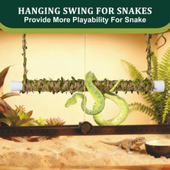 Swirge enrichment supports aerial swings for observing gentle pet movements.
