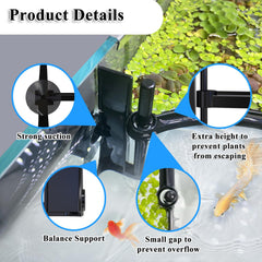 Switior duckweed protection system keeping floating plants buoyant and safe.
