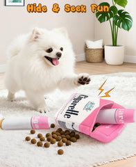 Swooflia designer funny plush dog toy squeaky pack 3 soft comfort during cozy downtime.