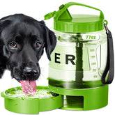 SWSun dog water bottle 77oz capacity keeps pets hydrated on hikes.