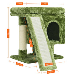 SYANDLVY small cat tower sisal post provides a durable scratching outlet.