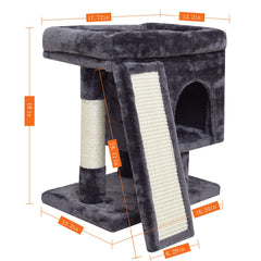 SYANDLVY compact cat tree full assembly fits tight spaces in apartments.