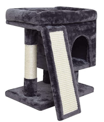 SYANDLVY small cat tree top perch provides a soft, inviting lounging spot for cats.