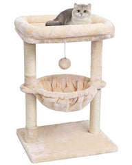 SYANDLVY cat tree beige perch provides a cozy climb for indoor cats