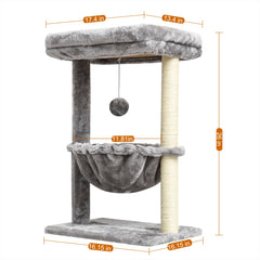 SYANDLVY small cat tree natural sisal posts satisfying scratching instincts