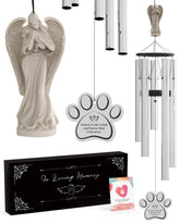SYMPATHY HEARTS dog memorial wind chimes, 34-inch design for heartfelt remembrance outdoors.