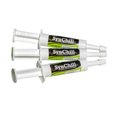 SynChill gel tube close-up showing natural formula for calm focus