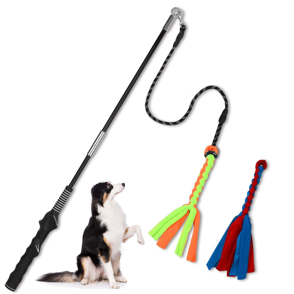 SYOOY Flirt Pole with ergonomic handle for comfortable, extended play sessions.