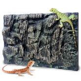 Sysmashing rock terrarium background 3D panel adds natural depth for reptiles.