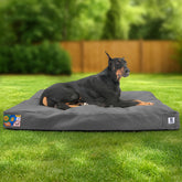 Sytopia 42-inch dog bed with waterproof canvas for outdoor durability.
