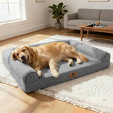 Sytopia 42-inch indestructible dog bed with orthopedic egg crate foam.
