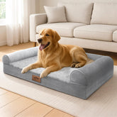 Sytopia chew-proof dog bed with orthopedic foam detail supports joints during rest.