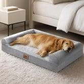 Sytopia chew-proof dog bed large 42-inch with orthopedic foam for joint support