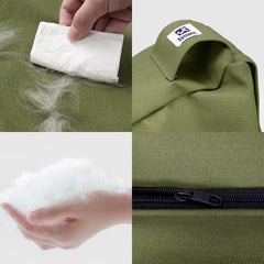 Sytopia plush-fill dog bed provides cozy rest for large dogs.