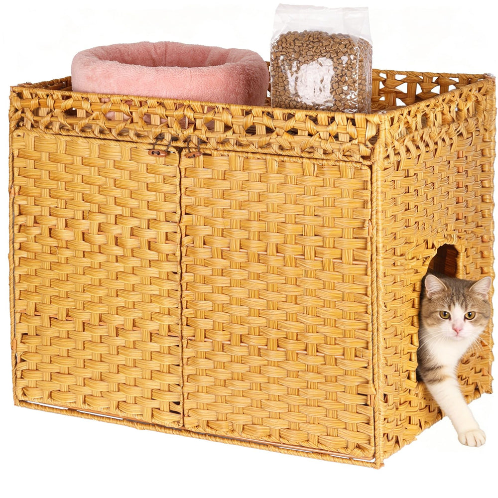 SZEE cat-litter-box-enclosure hidden mat: discreet litter area for living spaces.