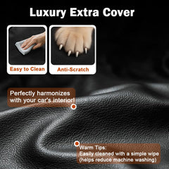 SZEE Dog Car Seat detachable leather cover adds premium look and easy cleaning