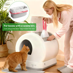 SZEE opaque white bags conceal waste for discreet litter box cleanup.