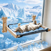 SZEE window cat cooling bed shows ice silk surface for cooling comfort