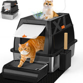 SZEE XL litter box top view highlights spacious interior for privacy and odor control
