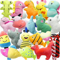 SZKOKUHO bees plush squeaky toy for small dogs and training fun.