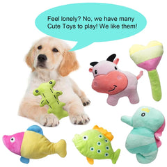 SZKOKUHO dinosaur plush squeaky toy invites imaginative exercise.