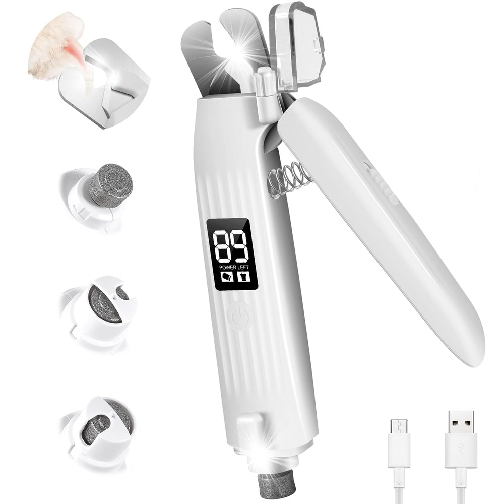 SZMDLX dog nail clippers with light front view for precise trimming in any light