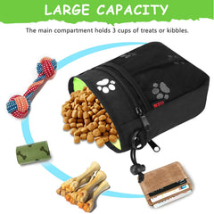 SZO dog treat pouch with waist belt keeps hands free during park sessions
